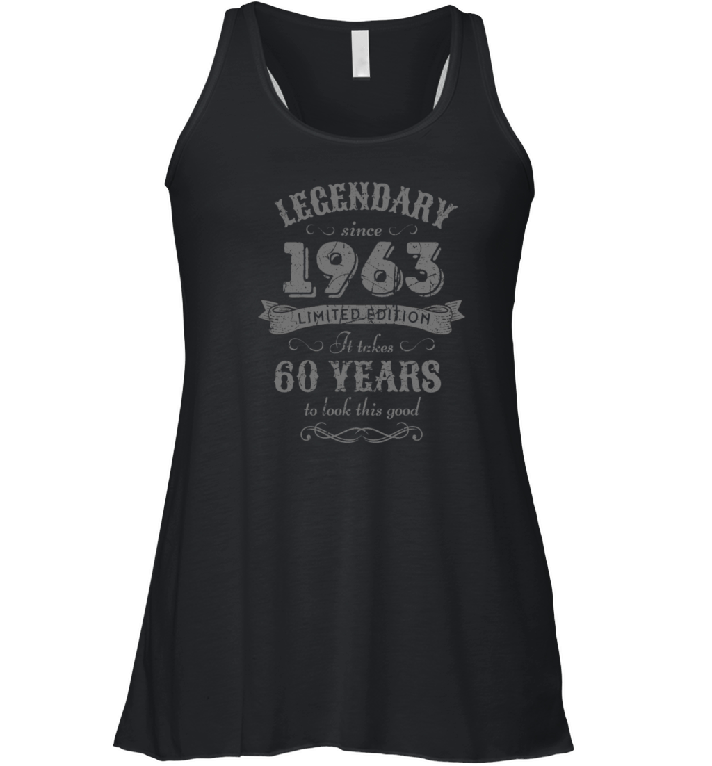 60th Birthday Vintage 1963 Women's Flowy Tank Top