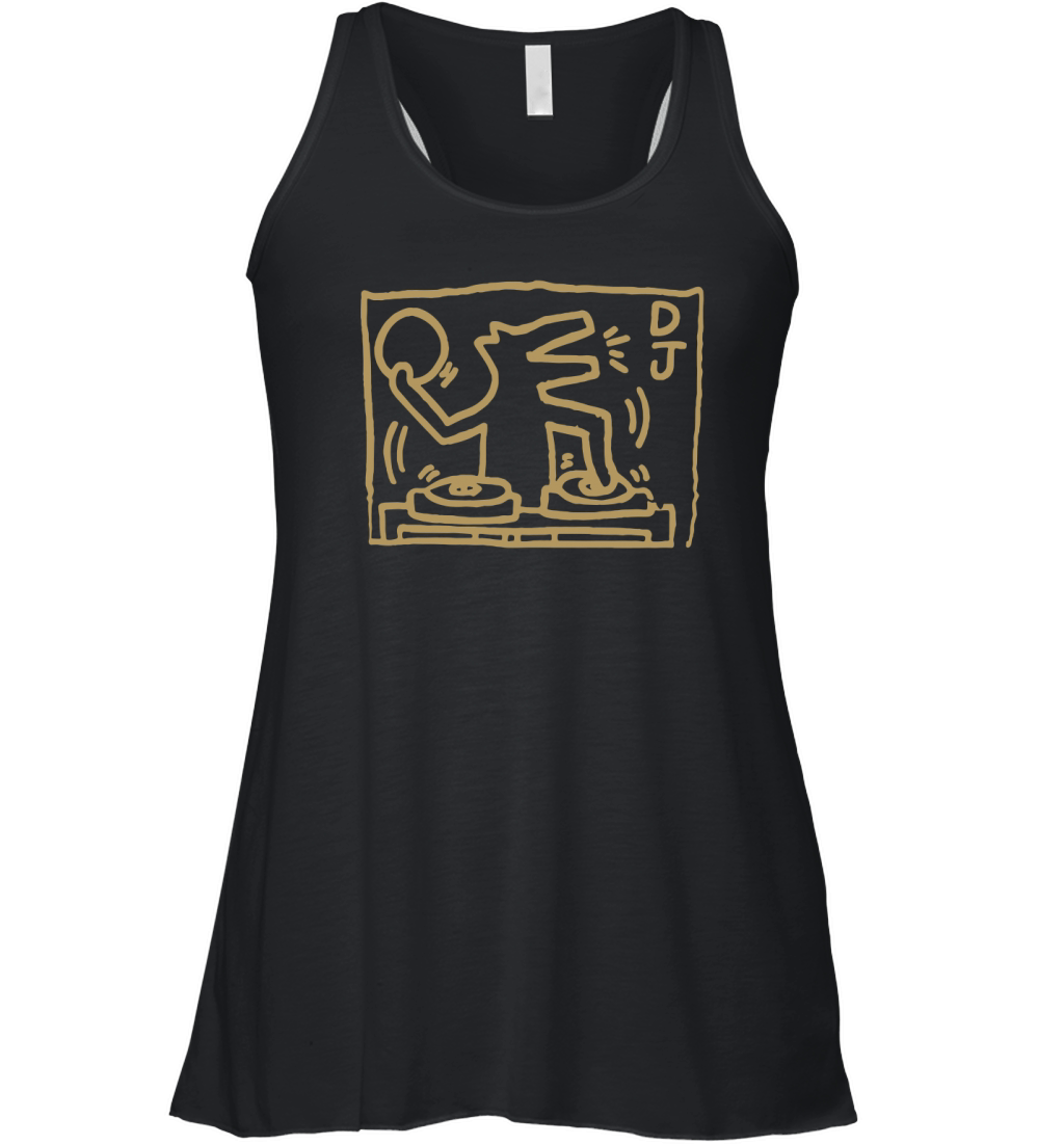 Keith Haring Uniqlo Dog man Dj T-Shirt Women's Flowy Tank Top
