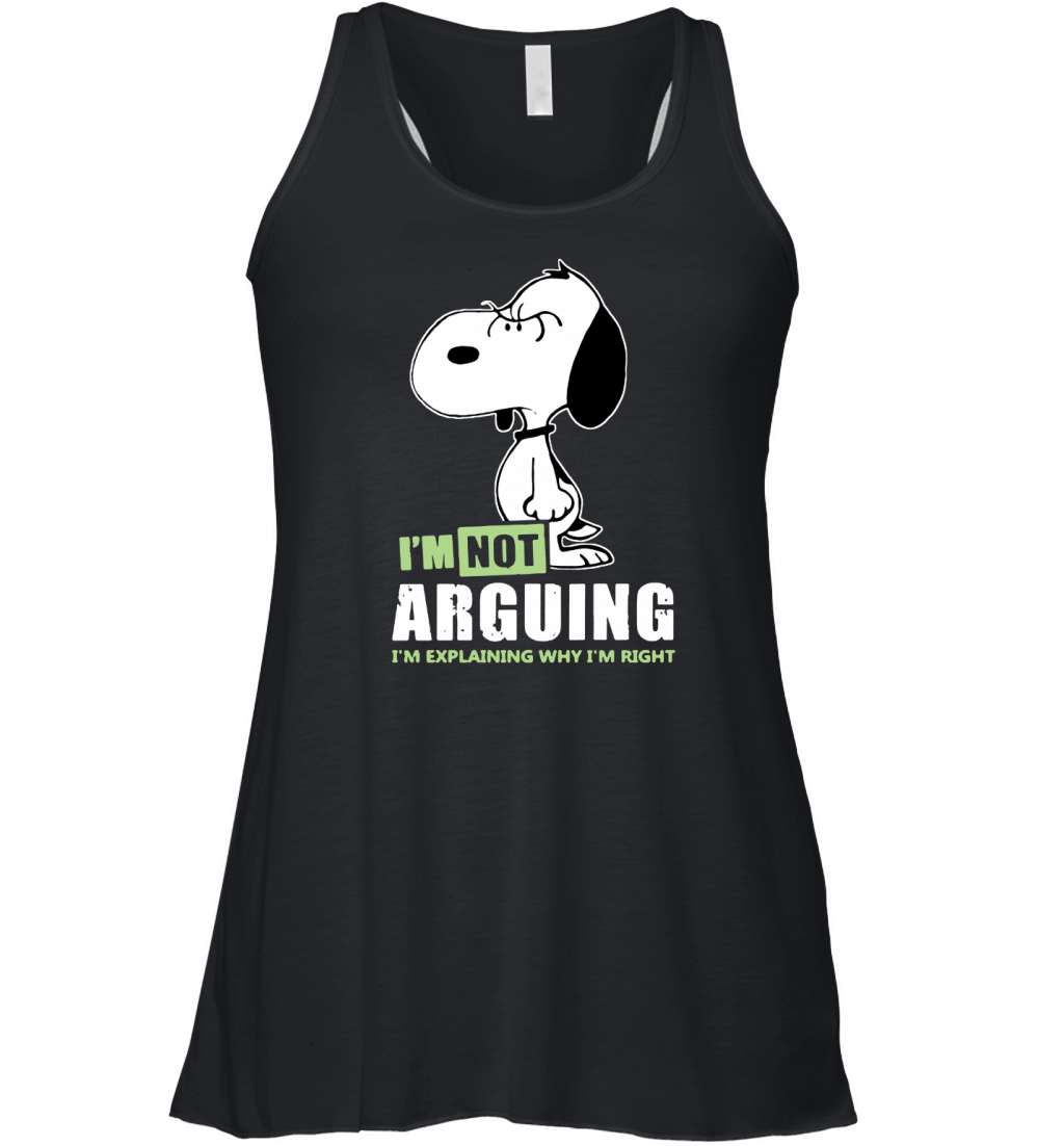 Snoopy Arguing Women's Flowy Tank Top
