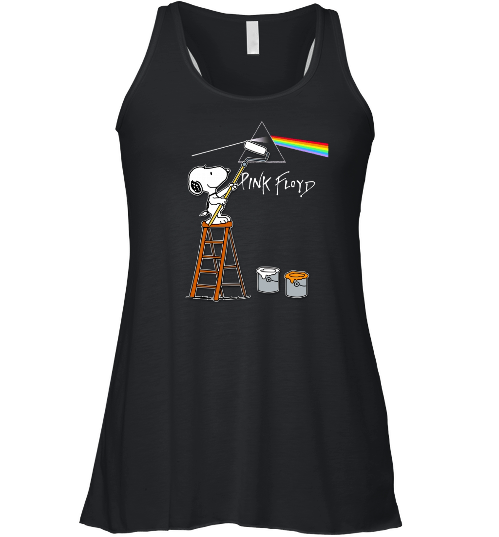 Snoopy's Painting The picture- Pink Floyd Women's Flowy Tank Top