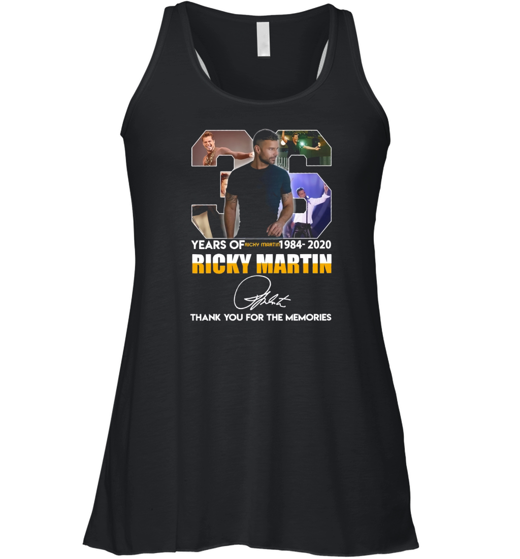 36 Years Of Ricky Martin 1984 2020 Ricky Martin Thank You For The Memories Women's Flowy Tank Top