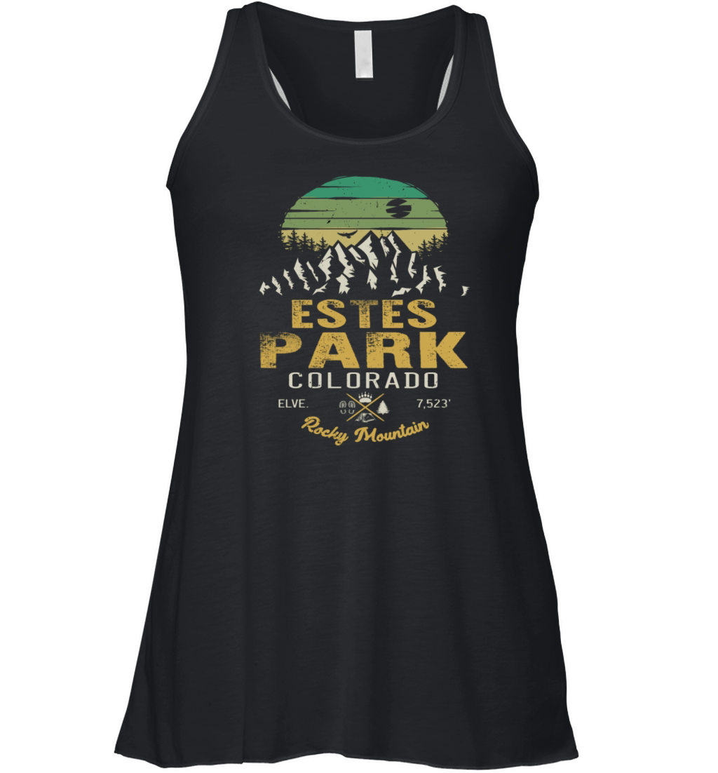 Estes Park Colorado Rocky Mountain National Park Women's Flowy Tank Top