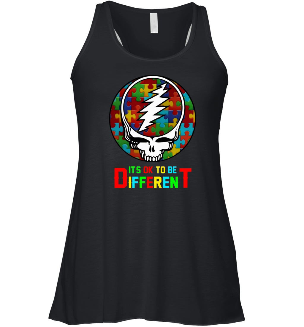Grateful Dead Autism It’s Ok to be different shirt Women's Flowy Tank Top