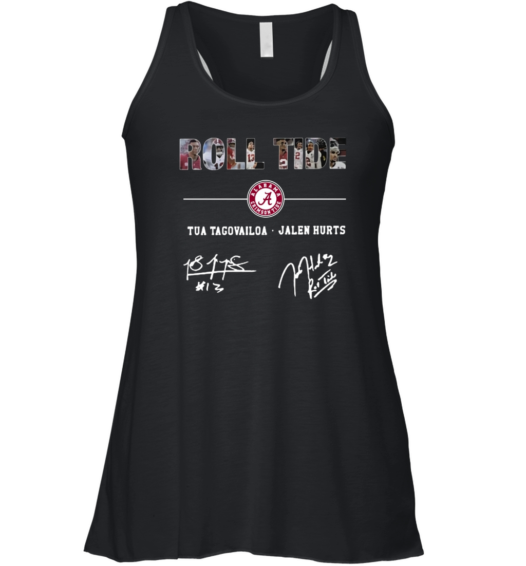 Alabama Roll Tide Signature –  Tua Tagovailoa, Jalen Hurts Women's Flowy Tank Top