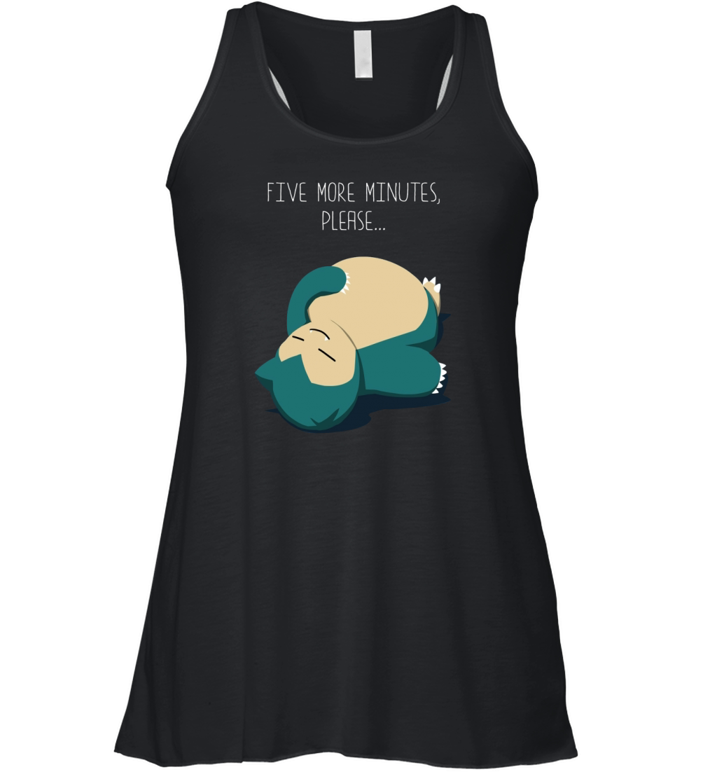 Snorlax Five More Minutes Please Men's Women's Flowy Tank Top