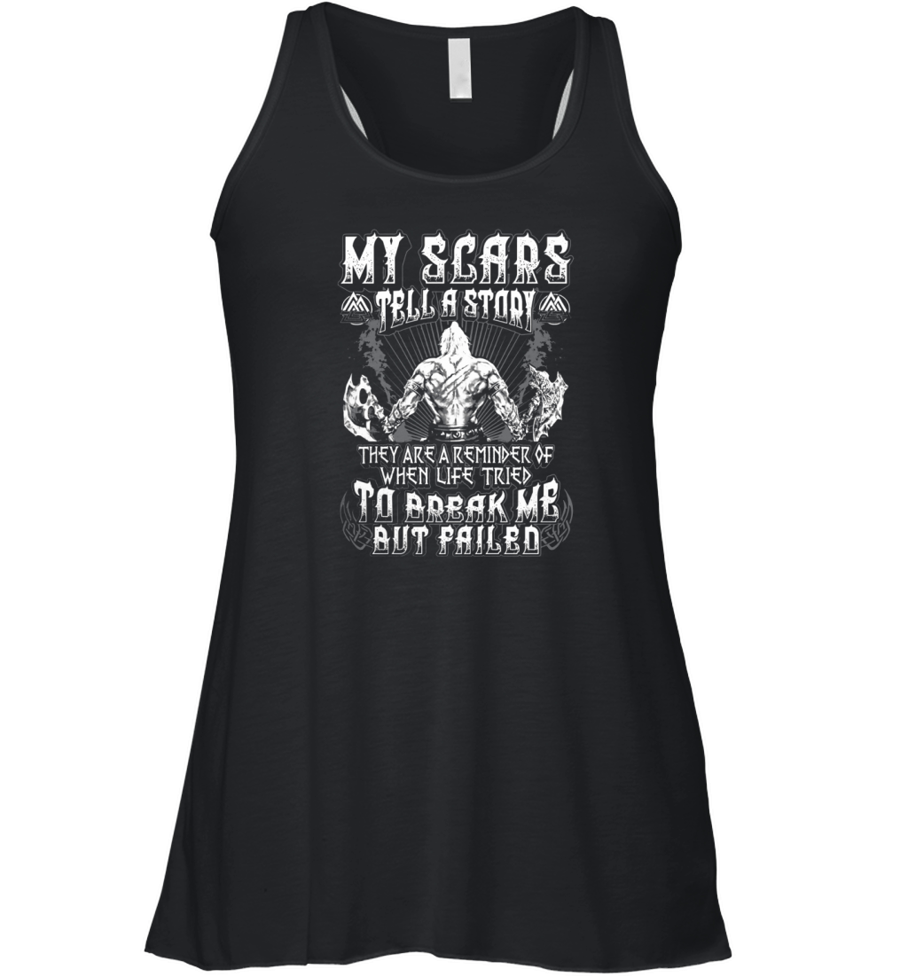 VIKING - MY SCARS TELL A STORY Women's Flowy Tank Top