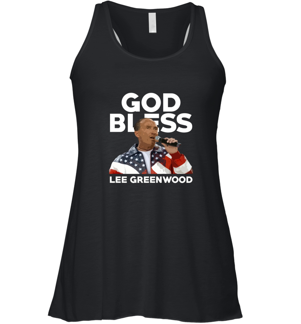 God Bless Lee Greenwood Country Music Singer Usa Legend Women's Flowy Tank Top