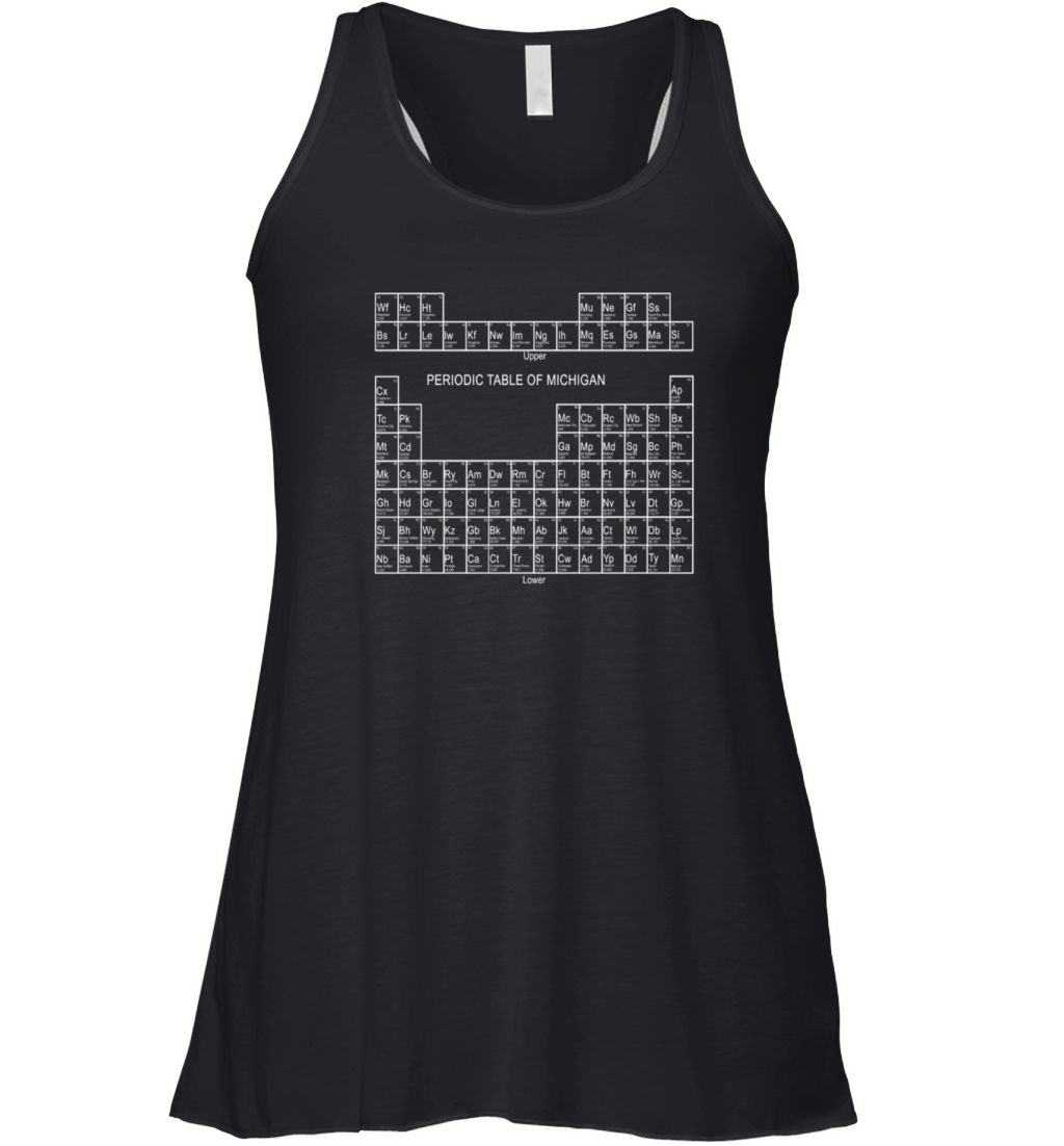 Periodic Table Of Michigan T-Shirts Women's Flowy Tank Top