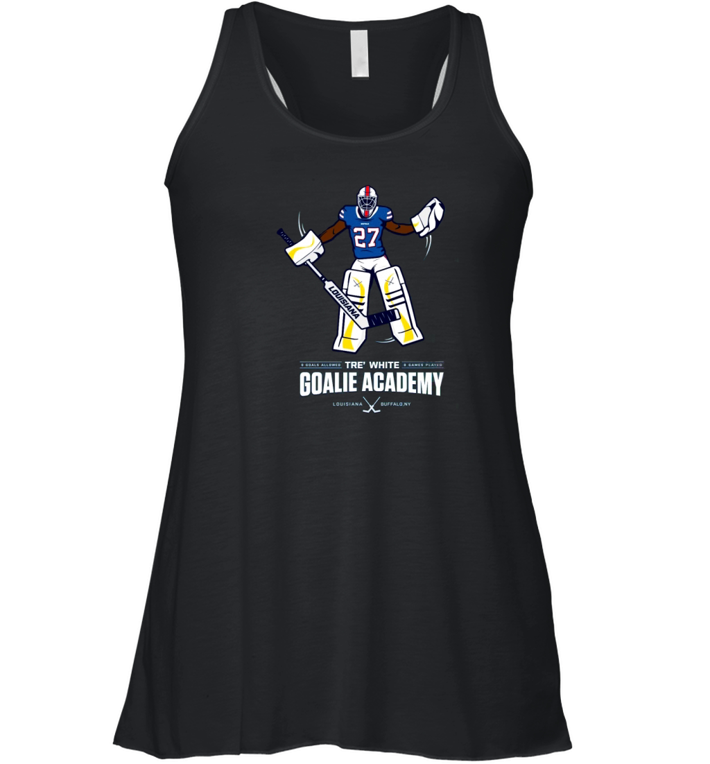 tre white goalie academy shirt Women's Flowy Tank Top