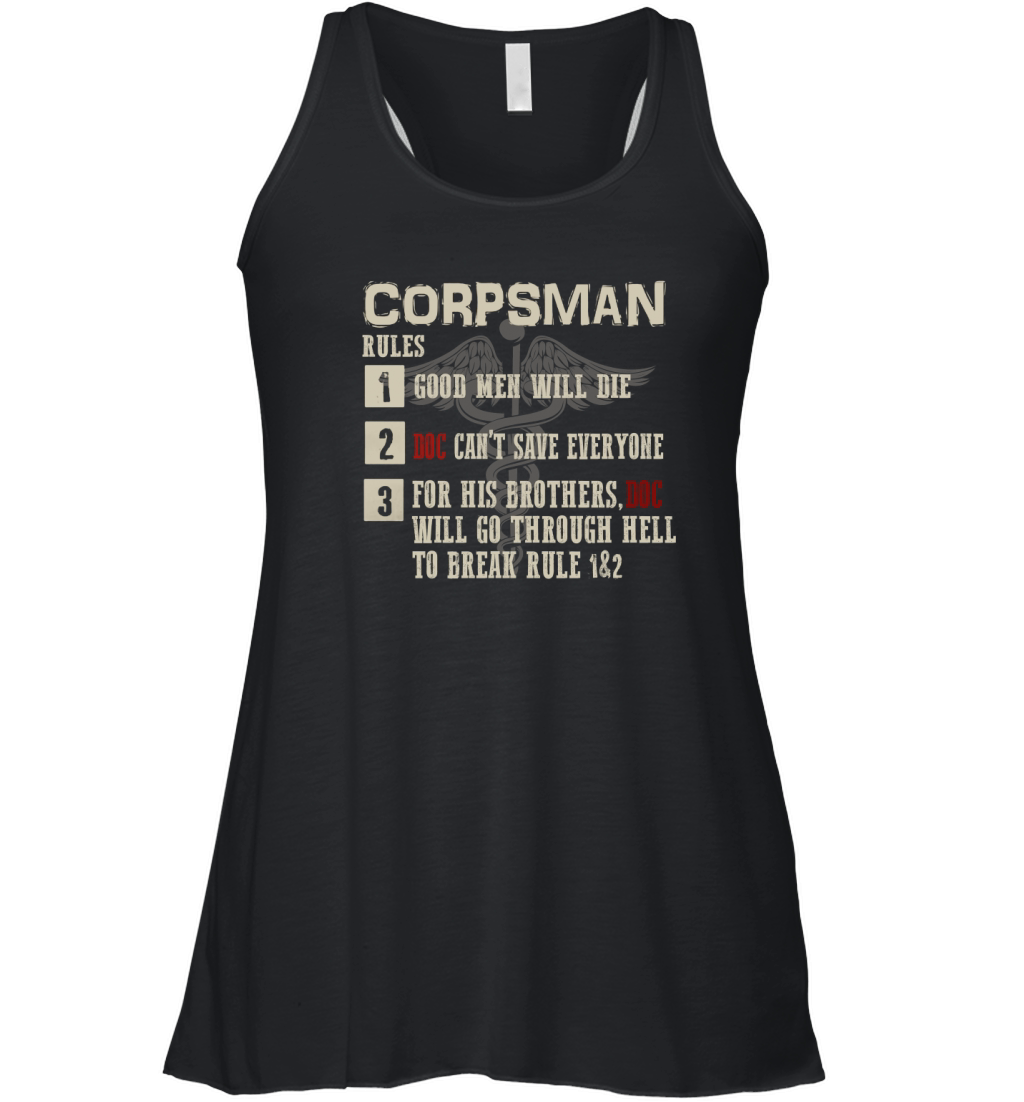 Corpsman Rules Devil Doc 8404 Shirt Women's Flowy Tank Top