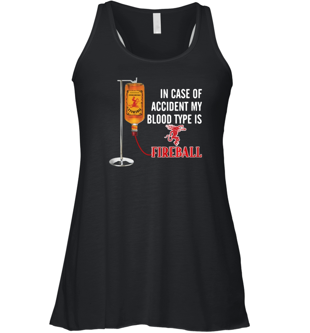 In case of accident my blood type is Fireball Women's Flowy Tank Top