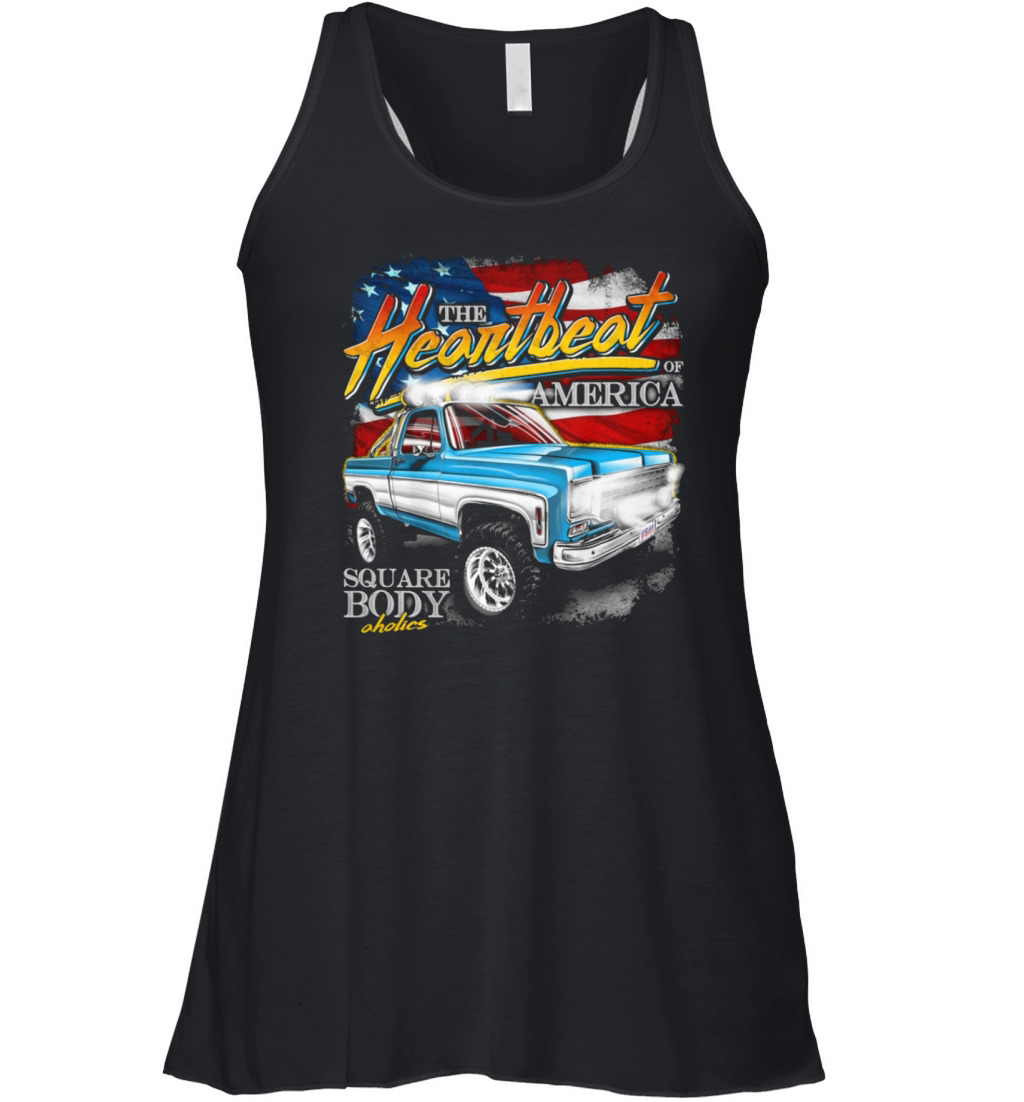 The Heartbeat of America Square Body Women's Flowy Tank Top