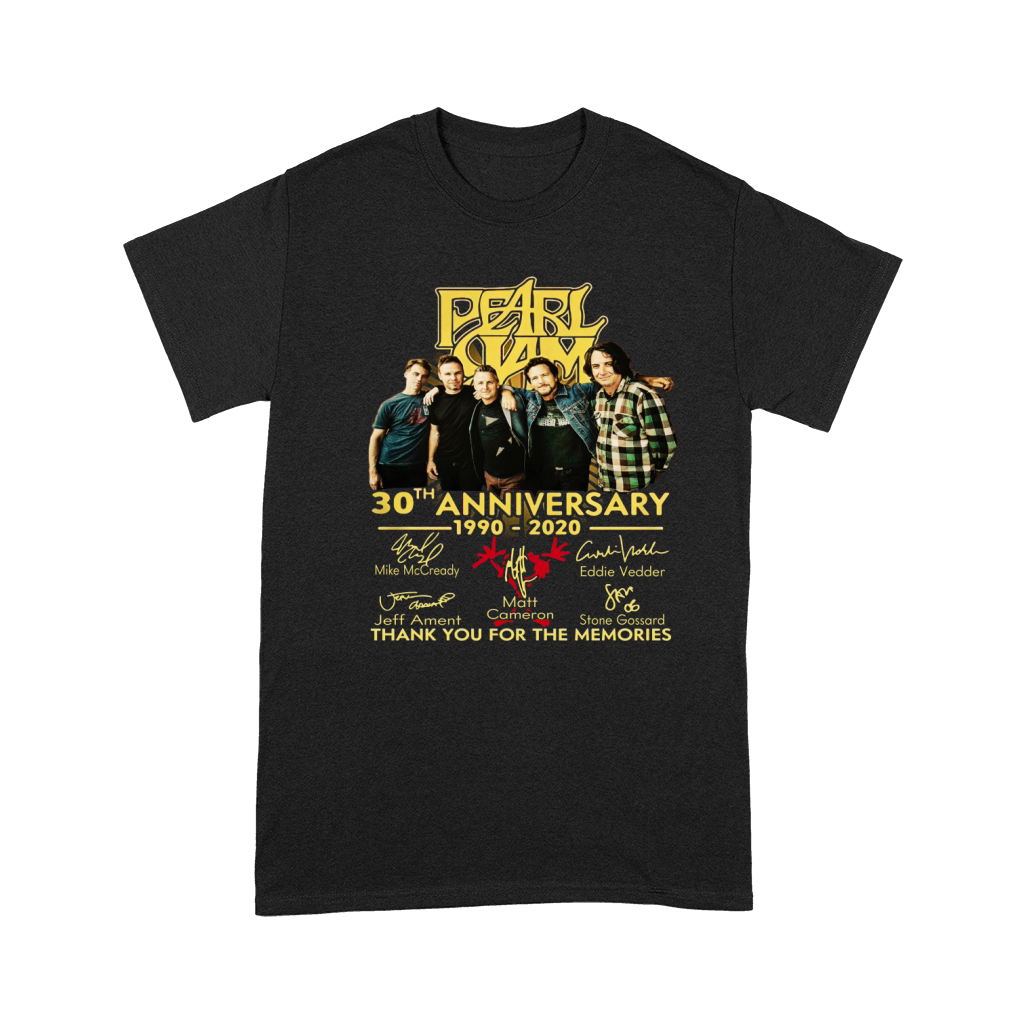 Pearl Jam 30th anniversary 1990 2020 signatures thank you for the memories shirt Premium T-shirt