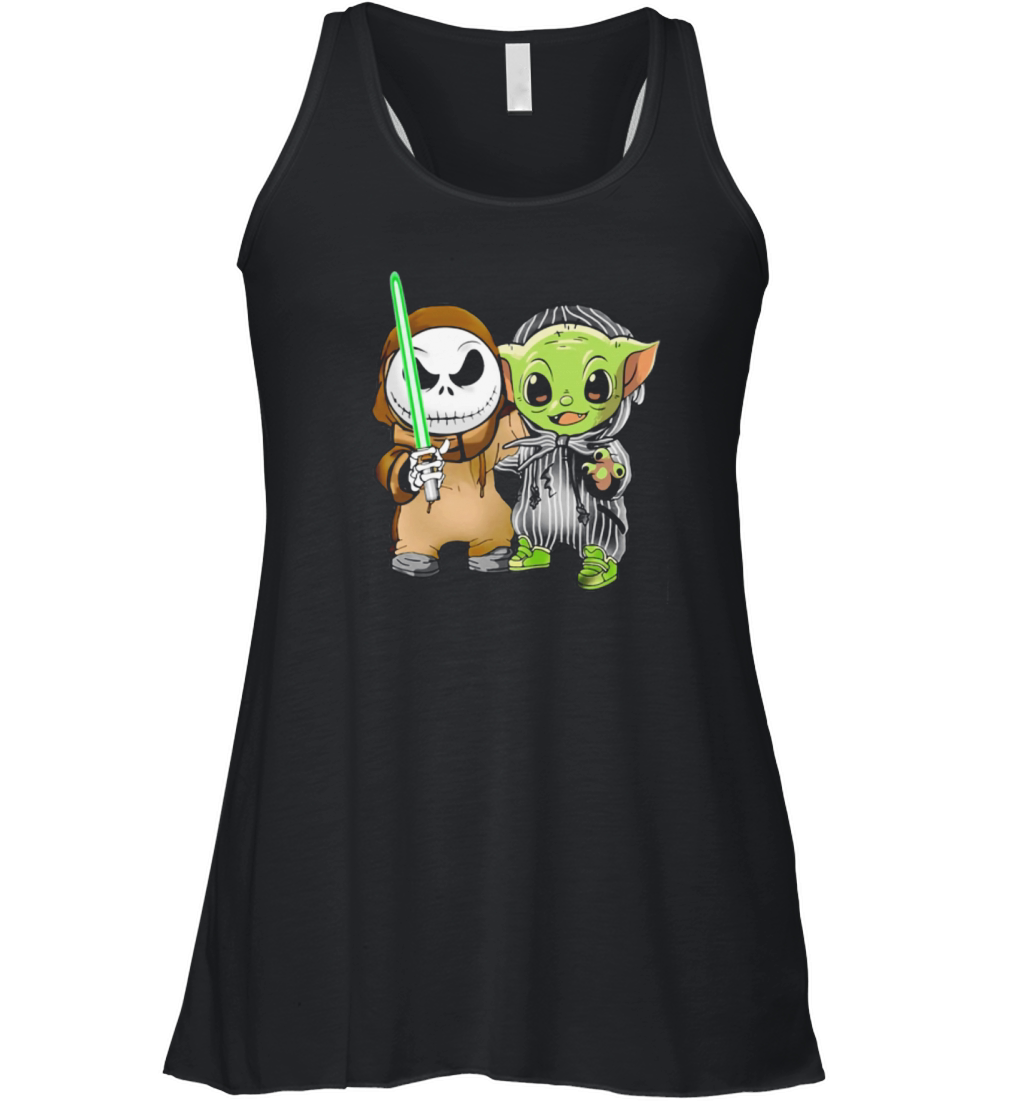 Baby Yoda and Jack Skellington Women's Flowy Tank Top