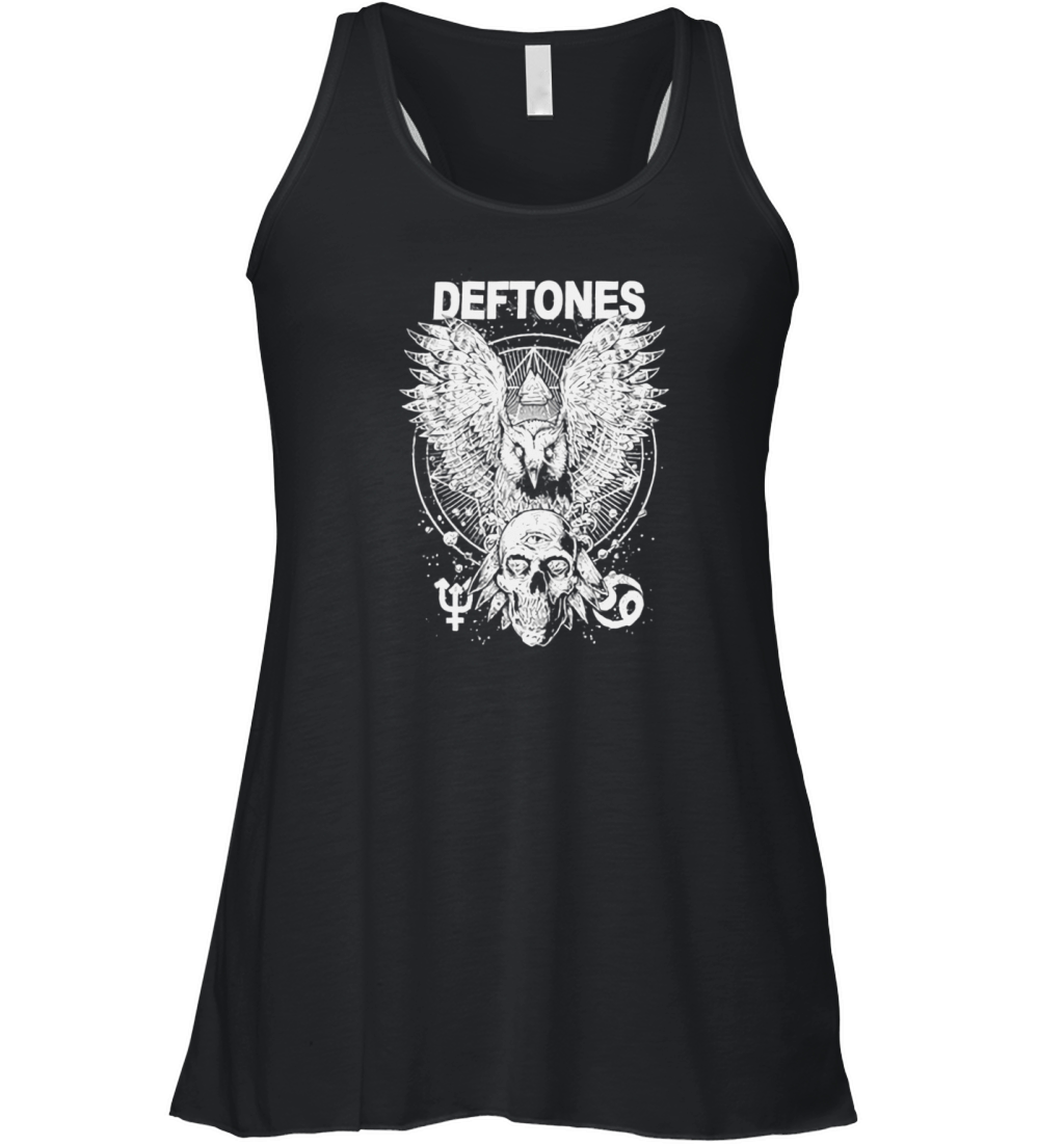 Deftones  Owl and Skull Women's Flowy Tank Top