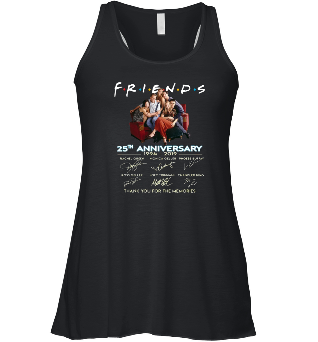 Friends 25th Anniversary Show TV Thank You For The Memories Signatures shirt Women's Flowy Tank Top