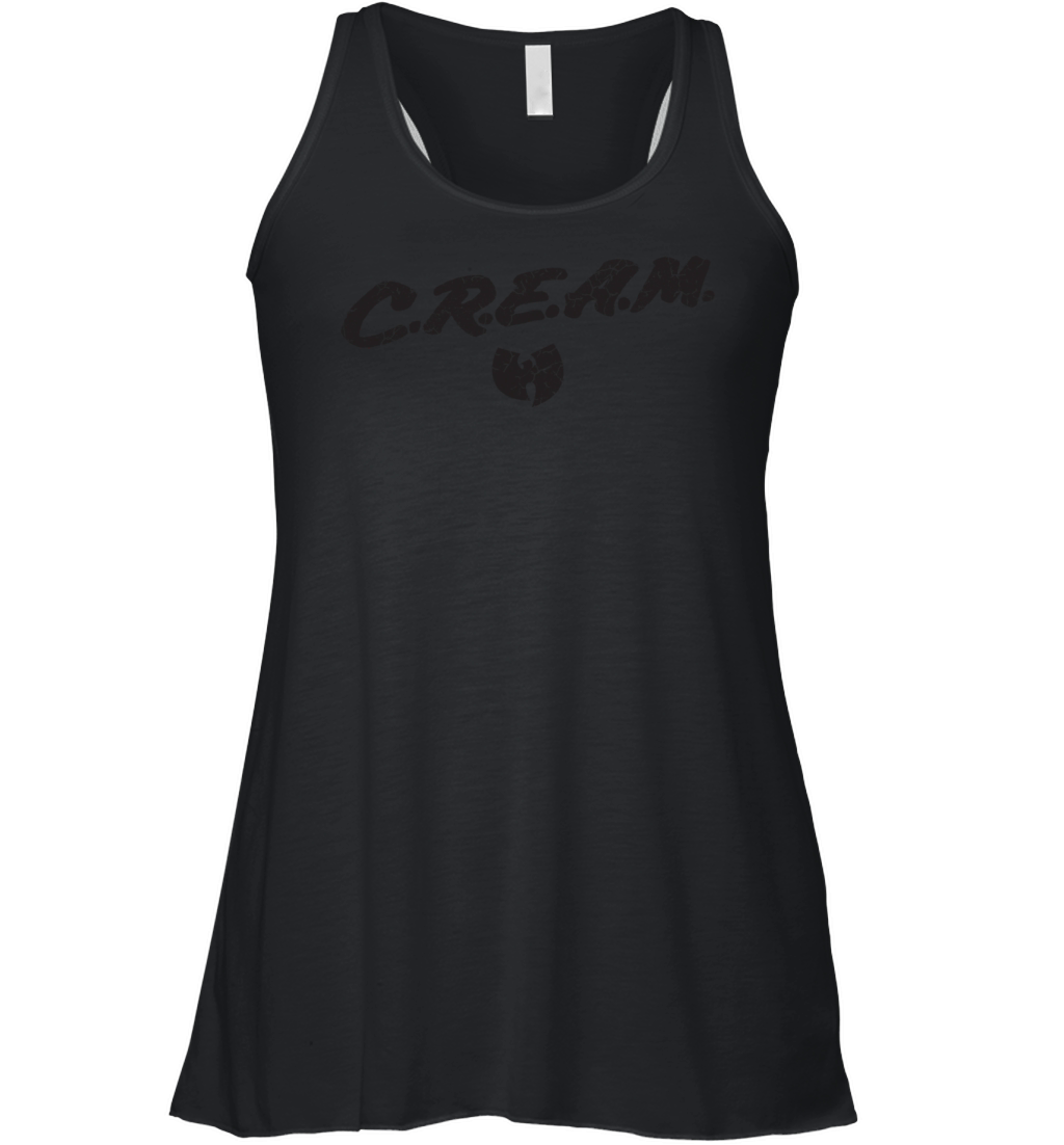 cream small wutang black Women's Flowy Tank Top