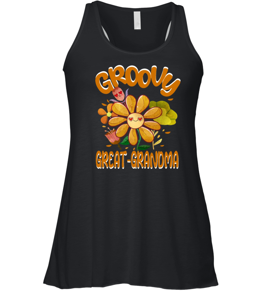 Groovy Great-Grandma Family Matching Vintage Women's Flowy Tank Top