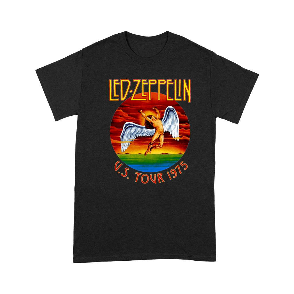 New Fashoin Womens Mens Led Zeppelin US TOUR 1975 Vintage Funny 3D Print Casual Premium T-shirt