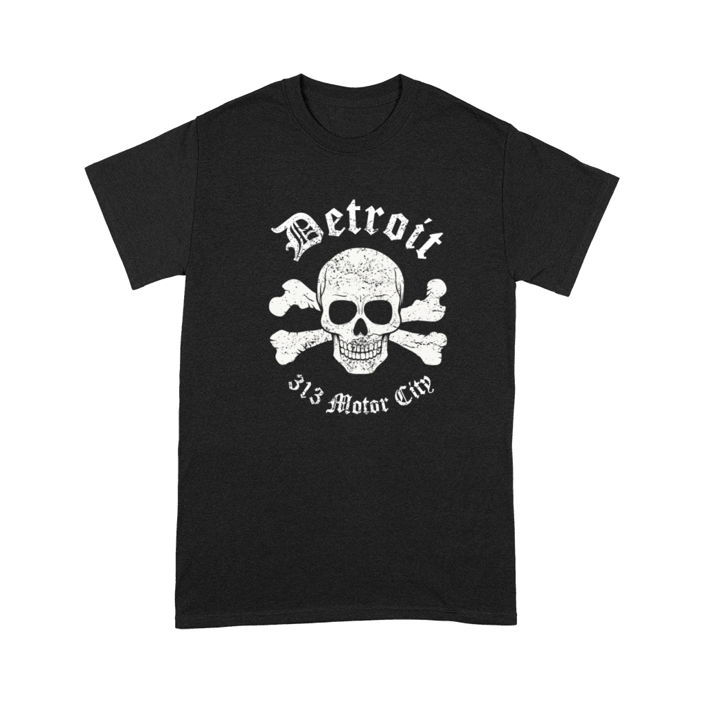 Vintage Retro Detroit 313 Motor City Skull Detroit Premium T-shirt