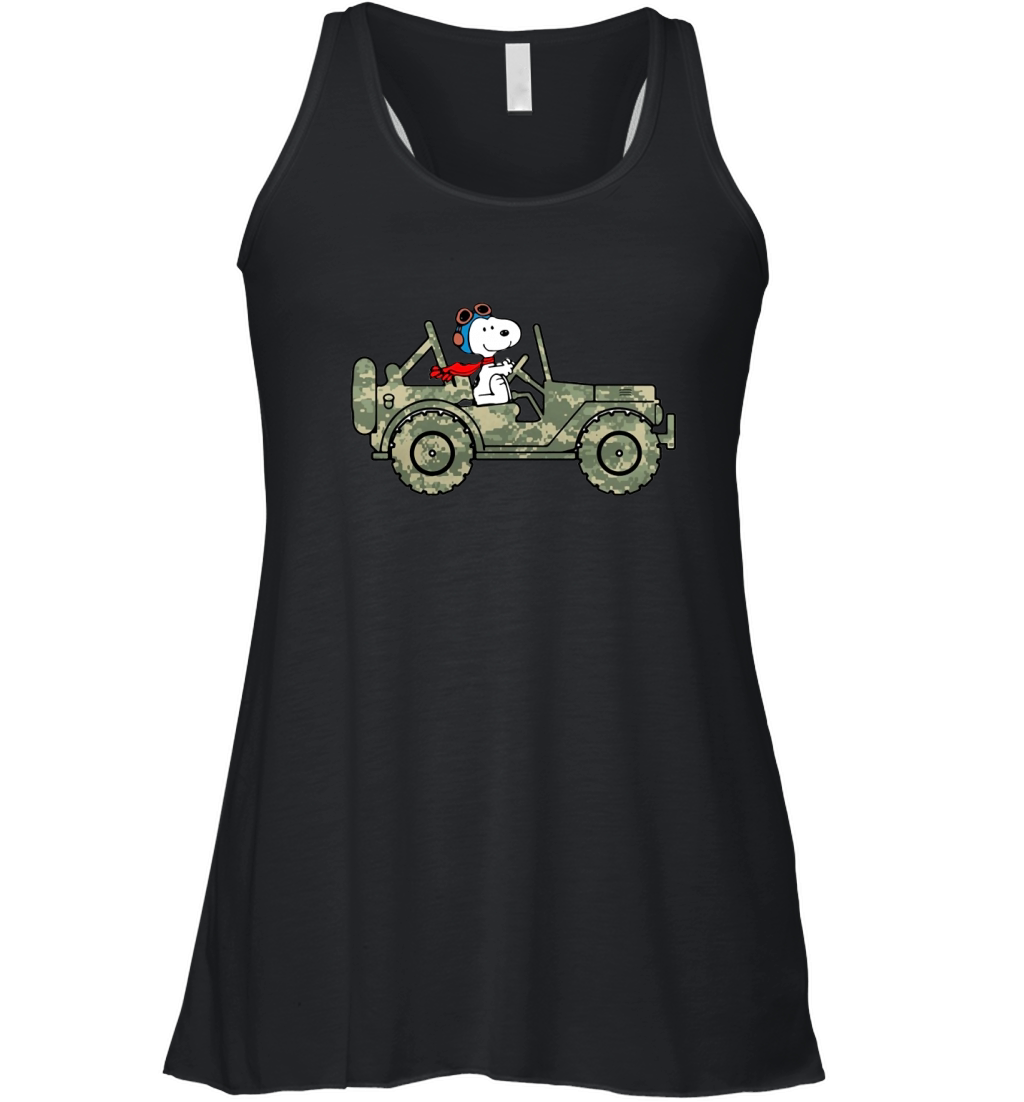 Snoopy Jeep Women's Flowy Tank Top