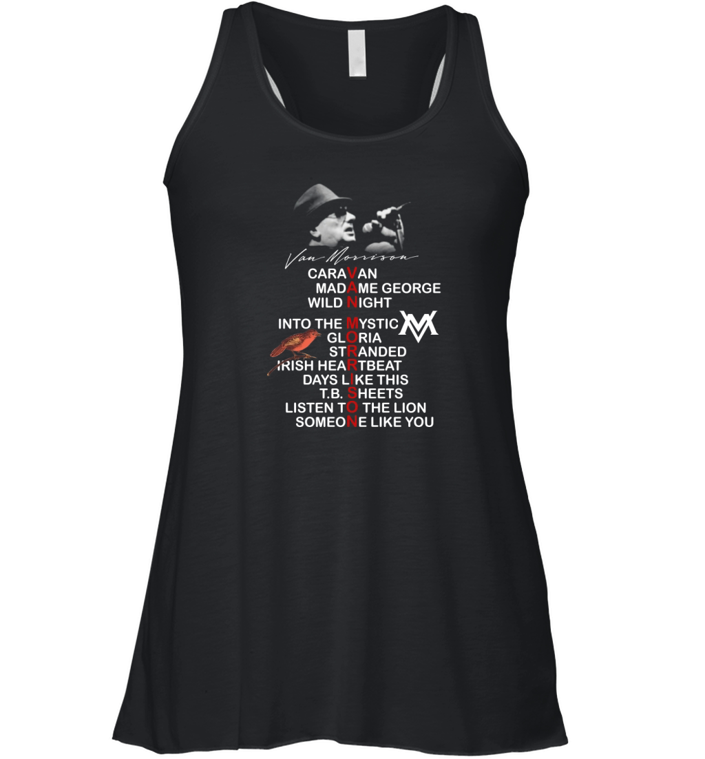 VAN MORRISON PRINT Women's Flowy Tank Top