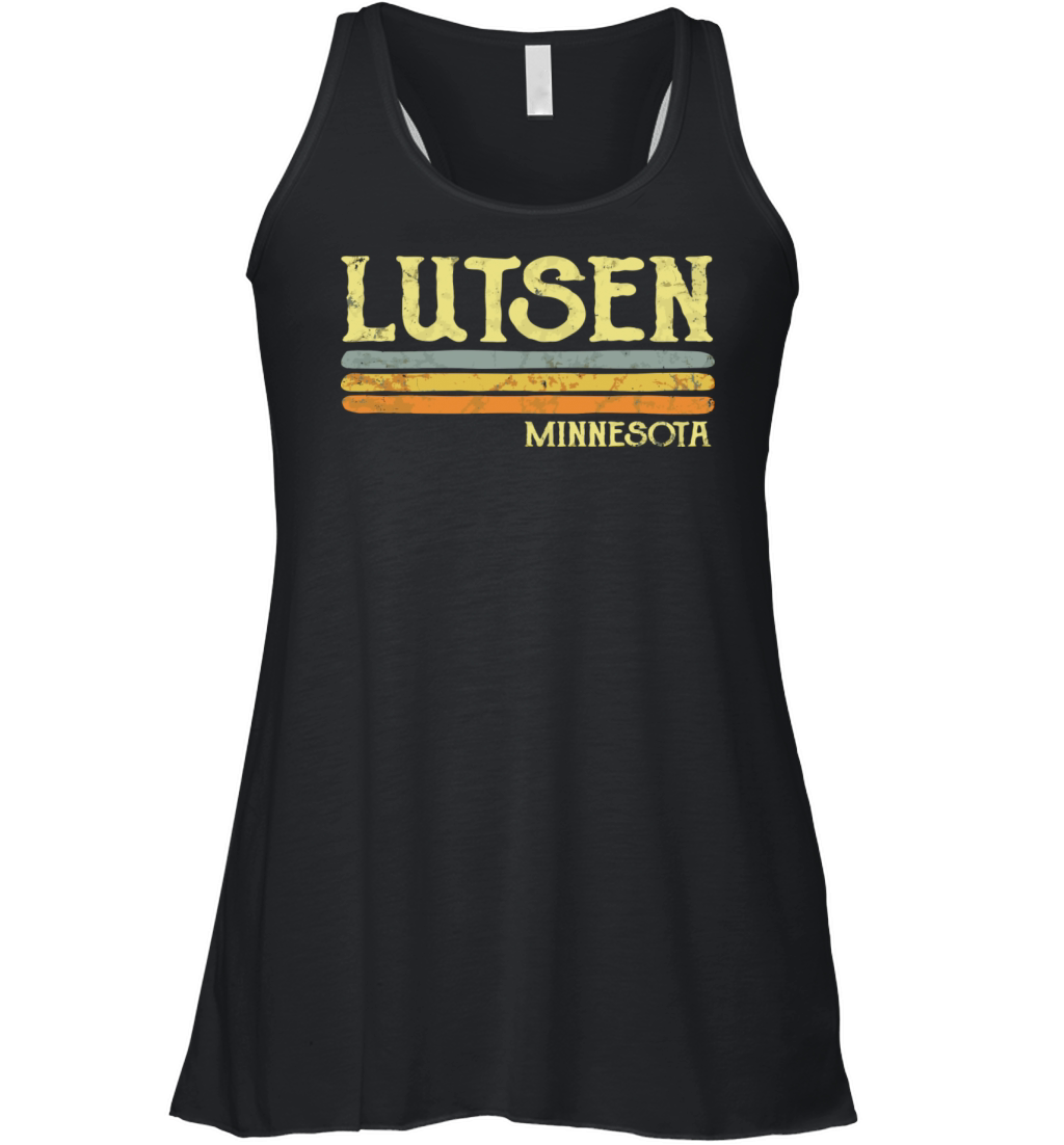 Vintage Lutsen Minnesota Mn Love Souvenir Women's Flowy Tank Top