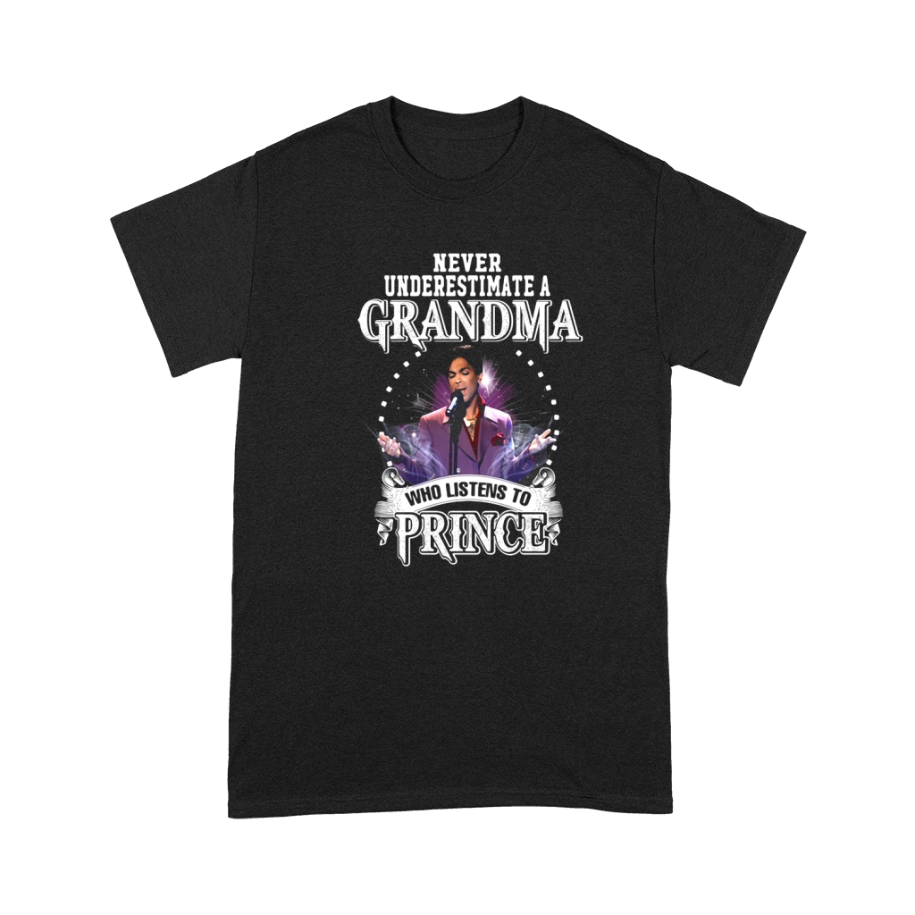 Never underestimate a grandma who listens to Prince Premium T-shirt