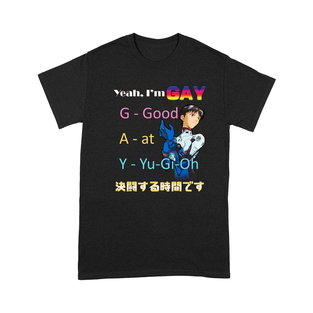 Yeah i’m gay good at yugioh shirt Premium T-shirt