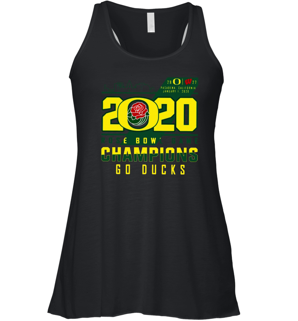 Oregon Ducks 2020 Rose Bowl Game Champions Goducks shirt Women's Flowy Tank Top