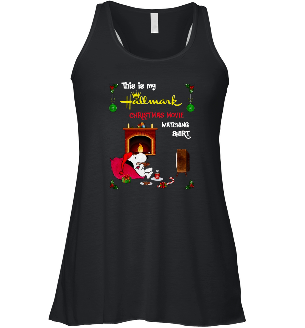 Snoopy This is my Hallmark Christmas movie watching shirt - Sweat Shirt Women's Flowy Tank Top