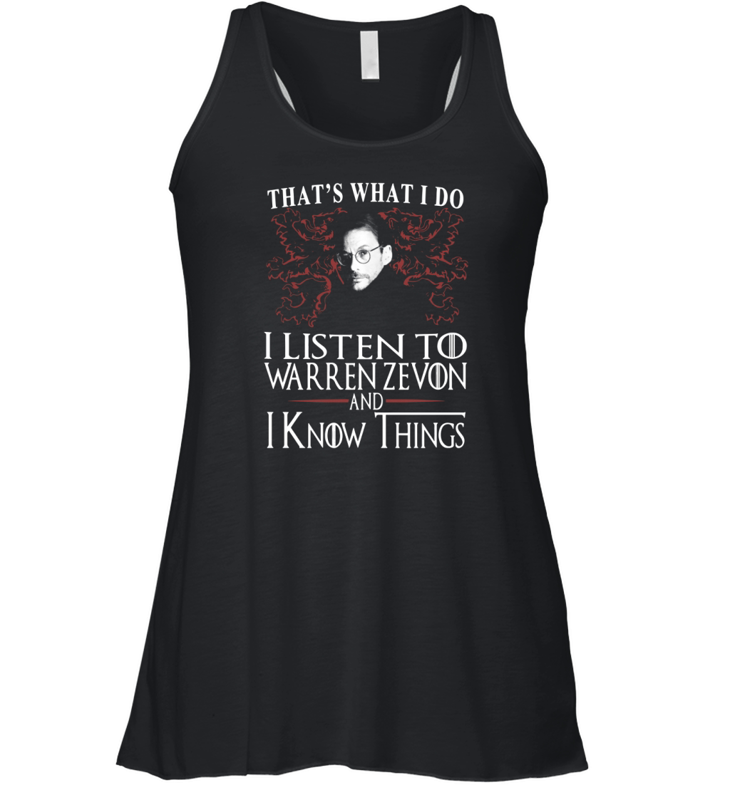 Warren Zevon I KNOW THINGS Women's Flowy Tank Top