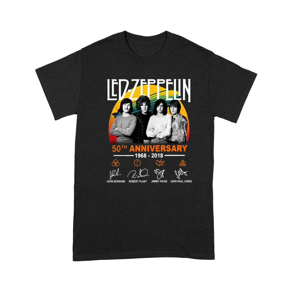 50th Anniversary Led Zeppelin 1968-2018 Signatures shirt Premium T-shirt