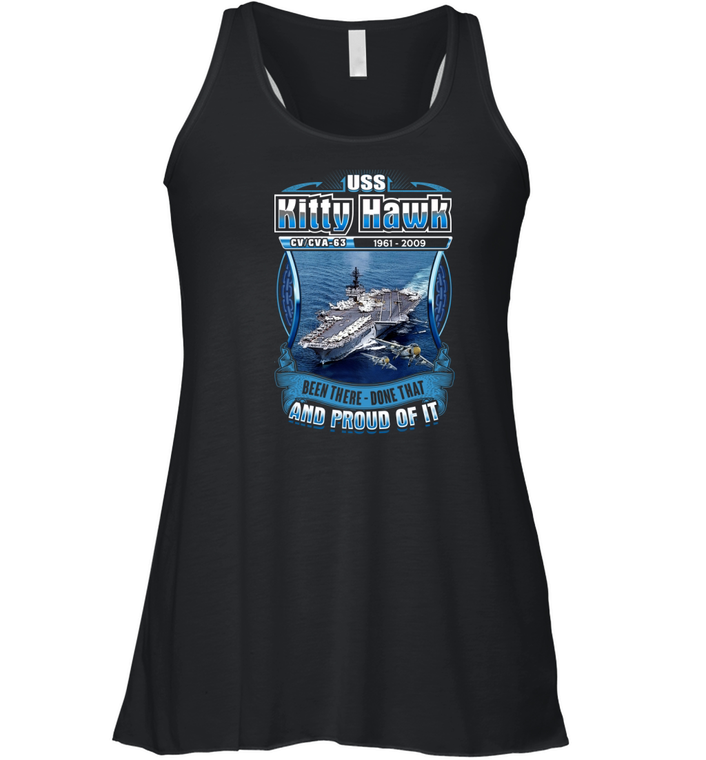 USS Kitty Hawk (CV-63) and proud of it Women's Flowy Tank Top