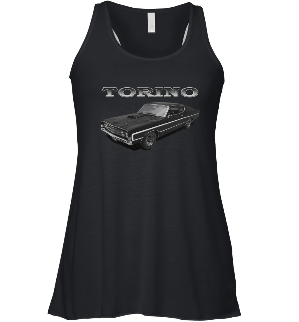 1969 Ford Torino GT Black Women's Flowy Tank Top