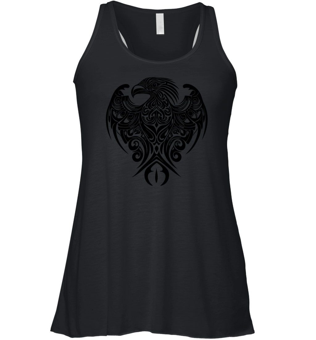 Adler Tribal Logo Elegant Tattoo Style Women's Flowy Tank Top