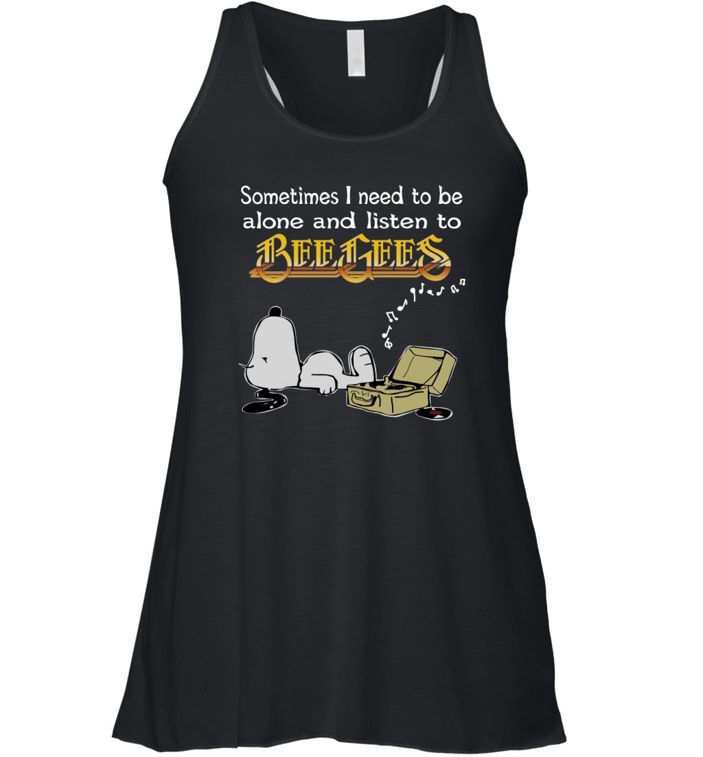 Sometimes I need to be alone and listen to Bee Gees Women's Flowy Tank Top