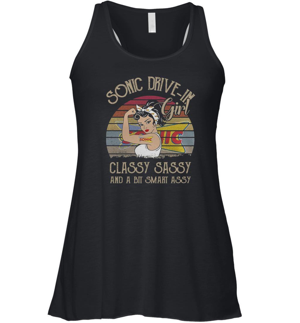 Sonic Drive In Girl Classy Sassy And A Bit Smart Assy Vintage shirt Women's Flowy Tank Top