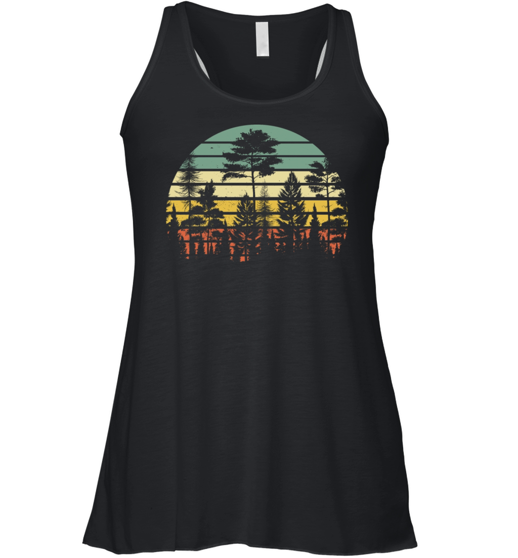 Vintage Retro Forest Women's Flowy Tank Top