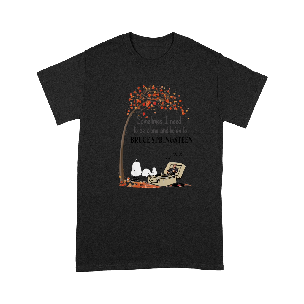 Snoopy Need To Be Alone And Listen To Bruce Springsteen shirt Premium T-shirt