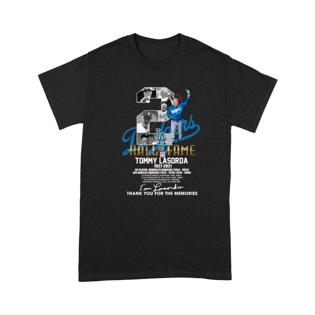 La Hall Of Fame Tommy Lasorda Thank You For The Memories Premium T-shirt