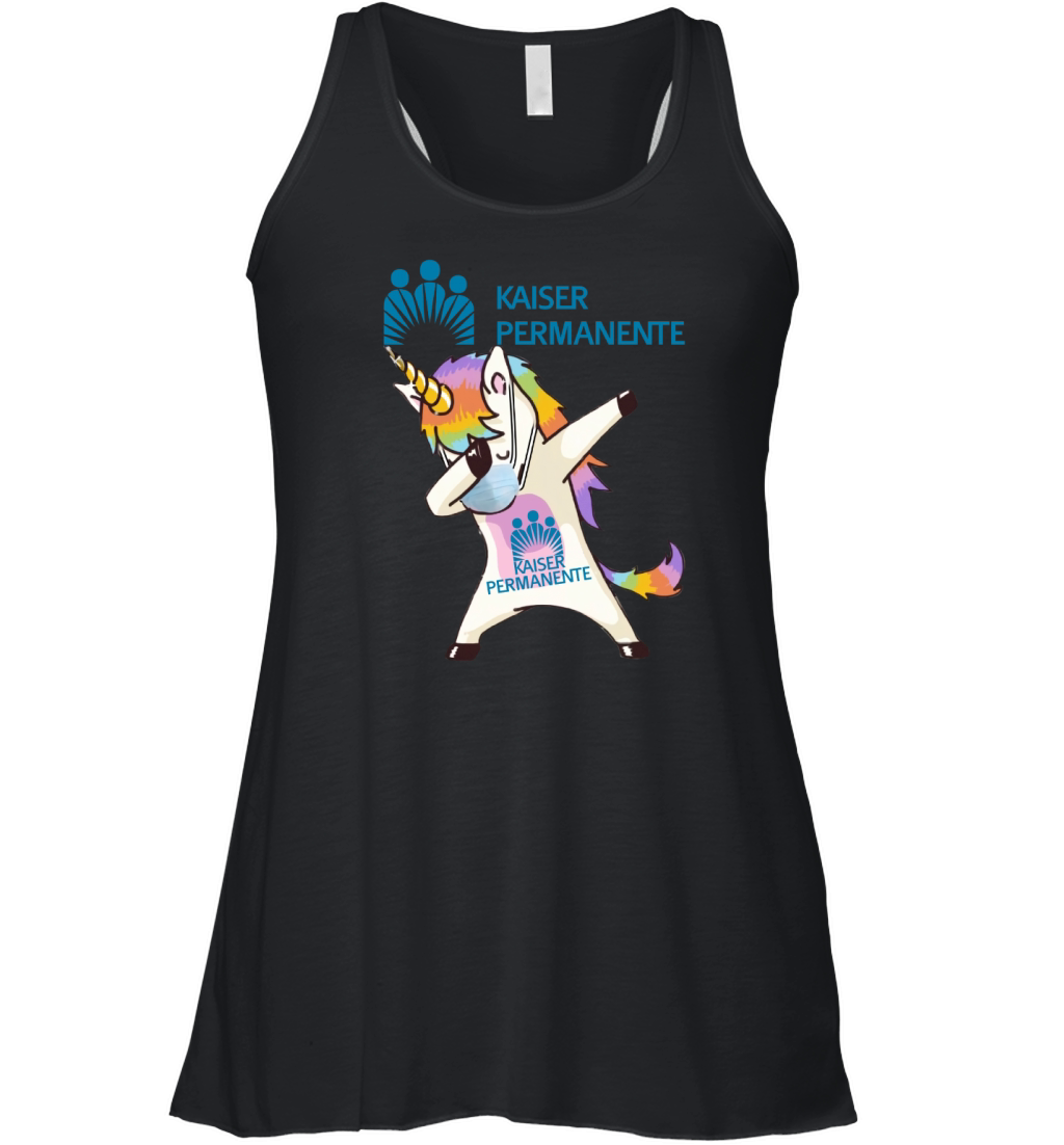 Unicorn mask dabbing kaiser permanente shirth Women's Flowy Tank Top