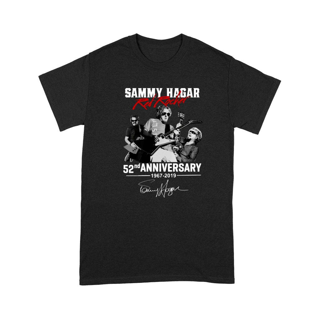 Sammy Hagar The Red Rocker 52nd anniversary 1967-2019 signature shirt Premium T-shirt
