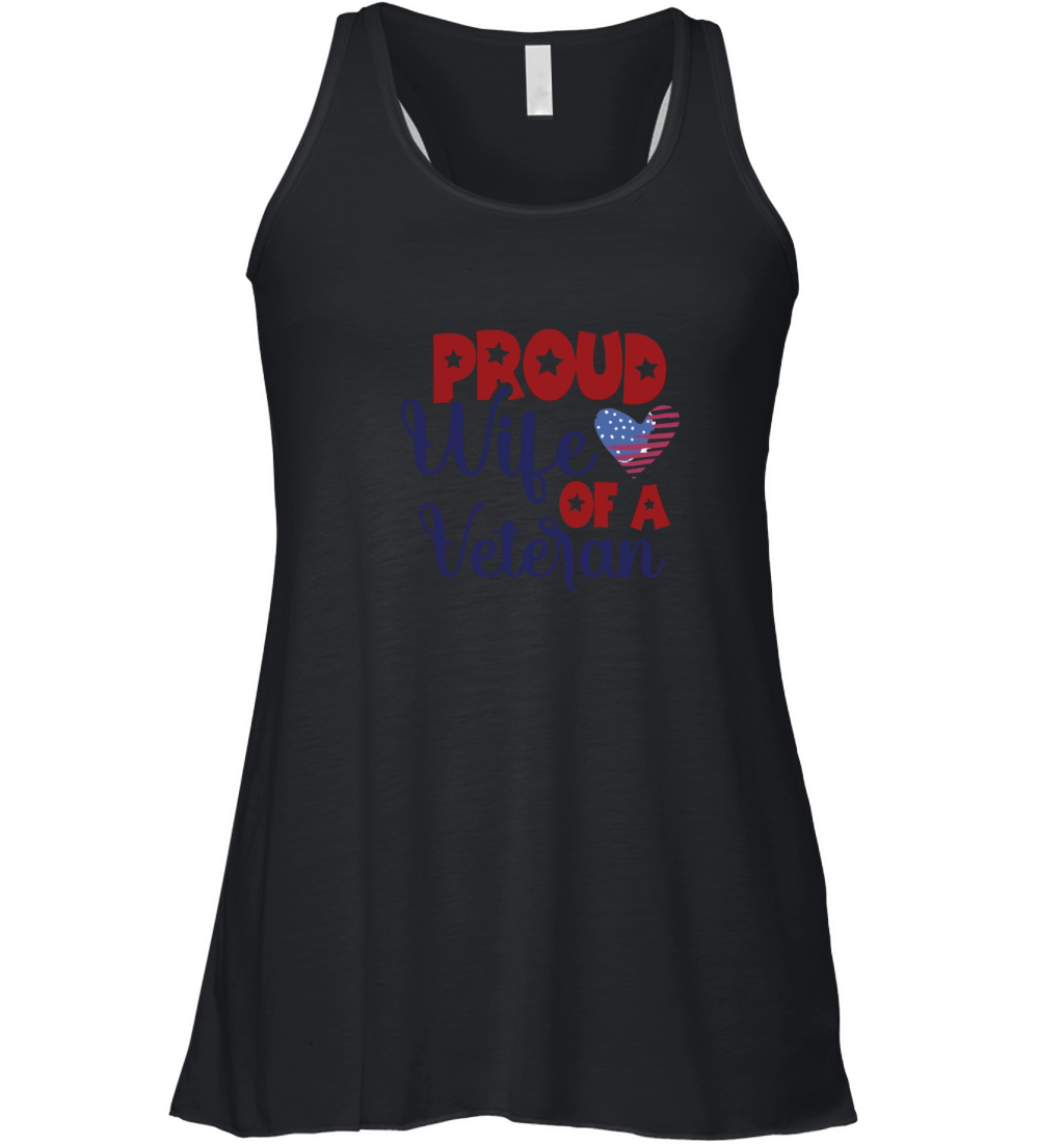 Proud Wife Of A Veteran Women's Flowy Tank Top