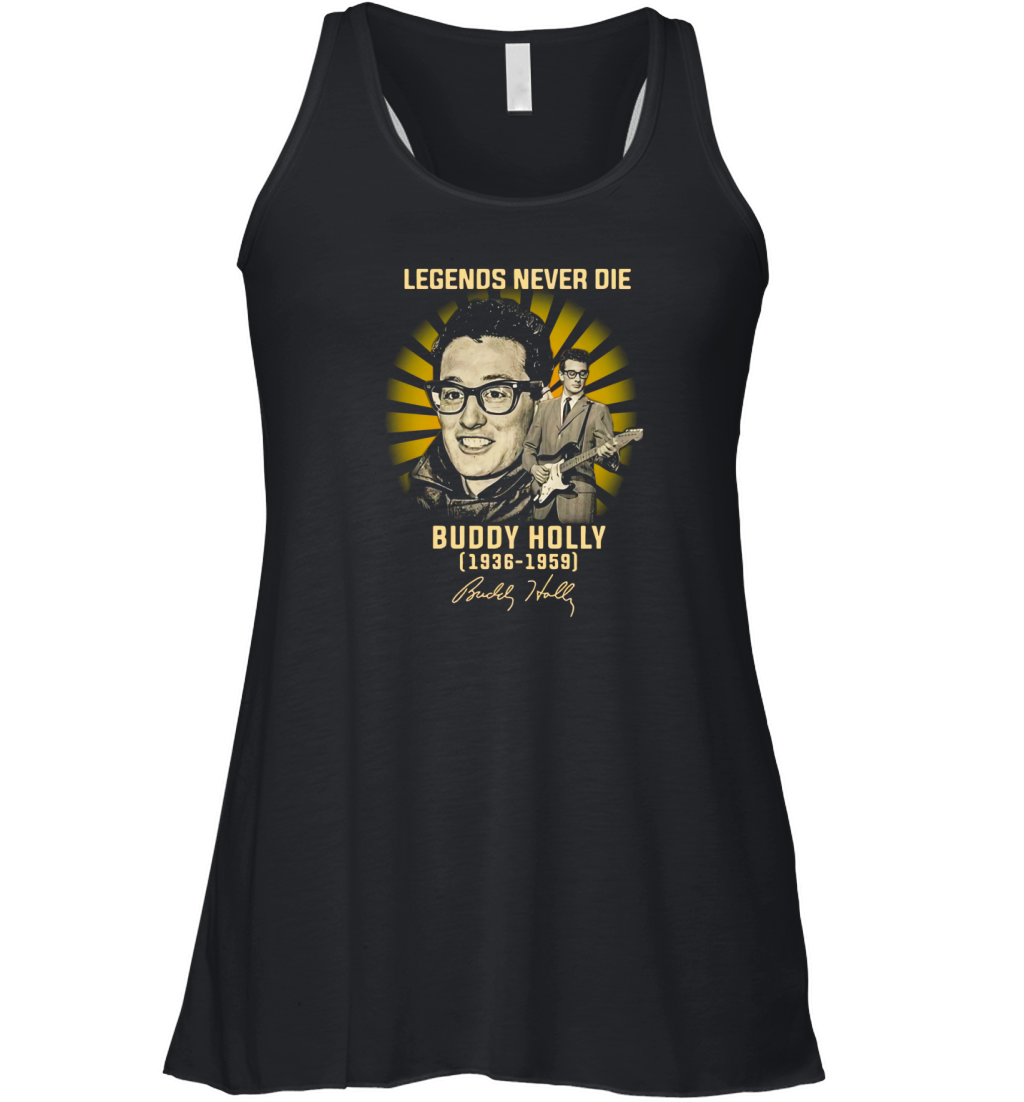Legends never die Buddy Holly 1936 1959 signature Women's Flowy Tank Top
