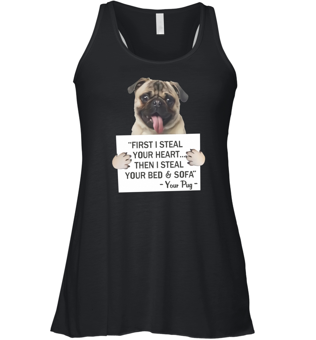 Pug Shirt Women's Flowy Tank Top