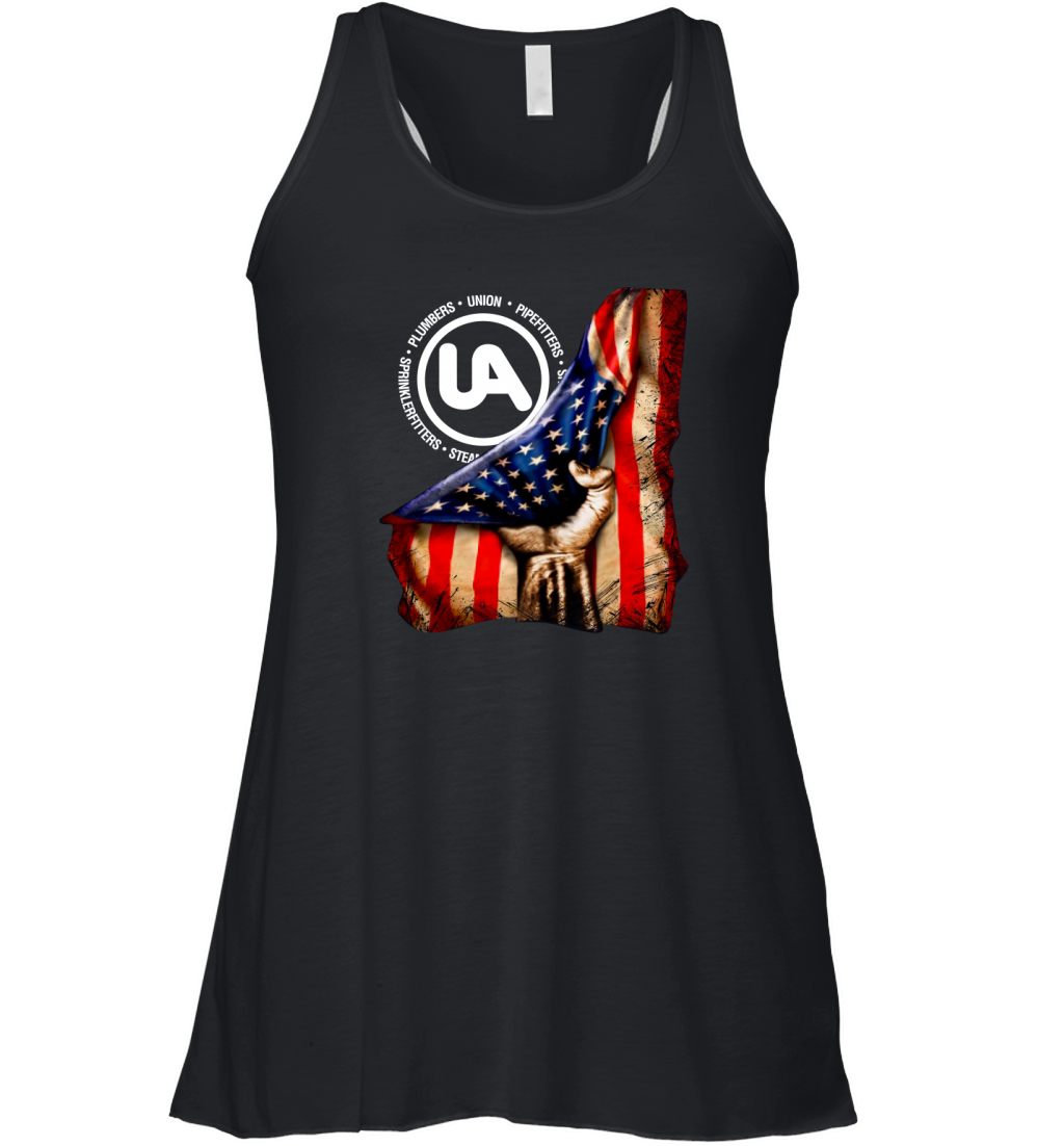 Plumbers Union Pipefitters American Flag Women's Flowy Tank Top