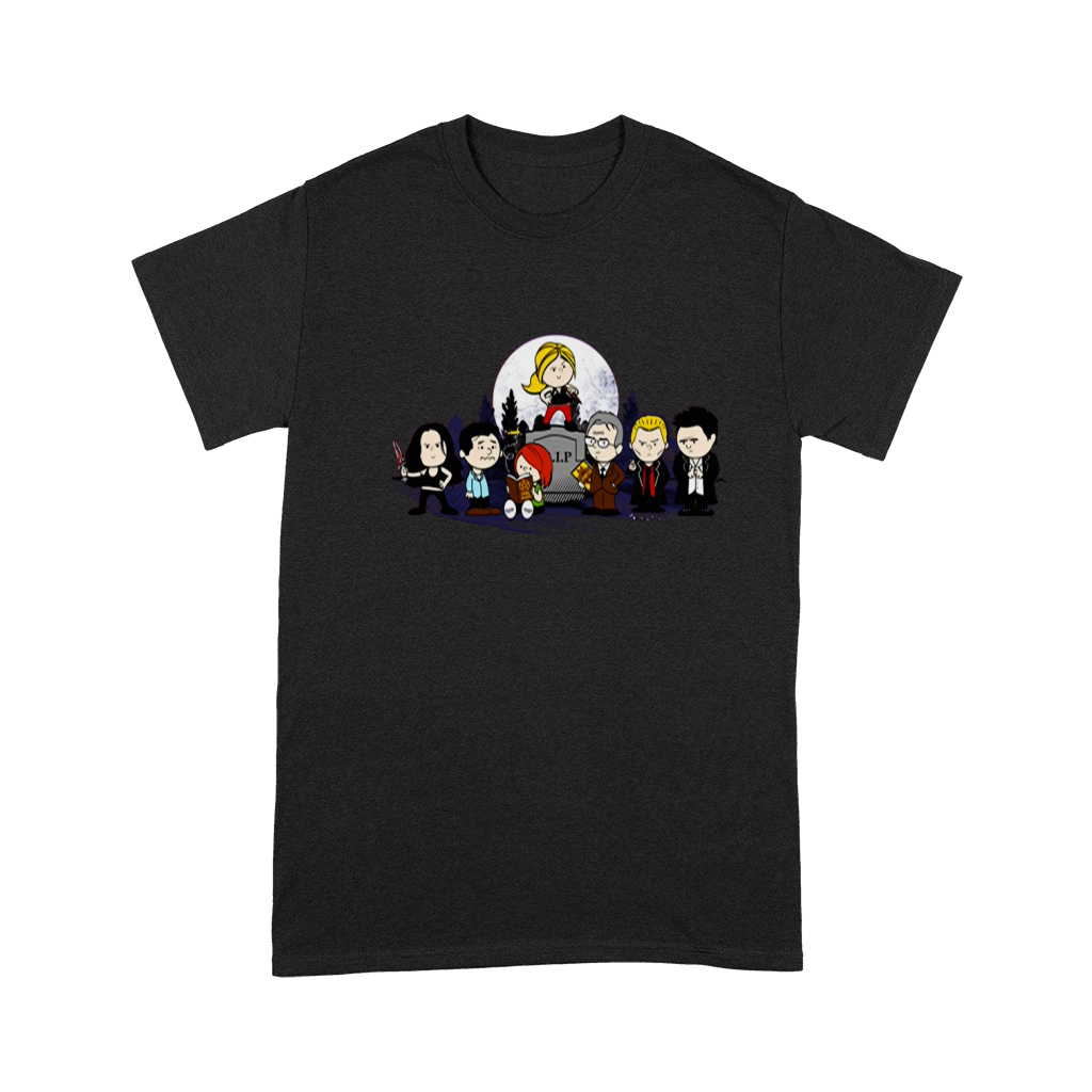 THE PEANUTS SLAYER BUFFY VAMPIRE SLAYER BUFFY THE VAMPIRE SLAYER WILLOW SPIKE XANDER Premium T-shirt