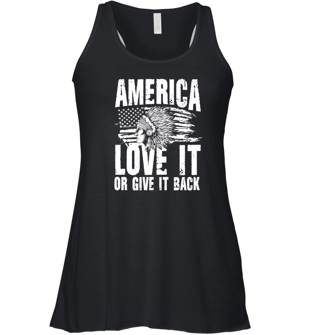 America Love It Or Give It Back for a Native Women's Flowy Tank Top