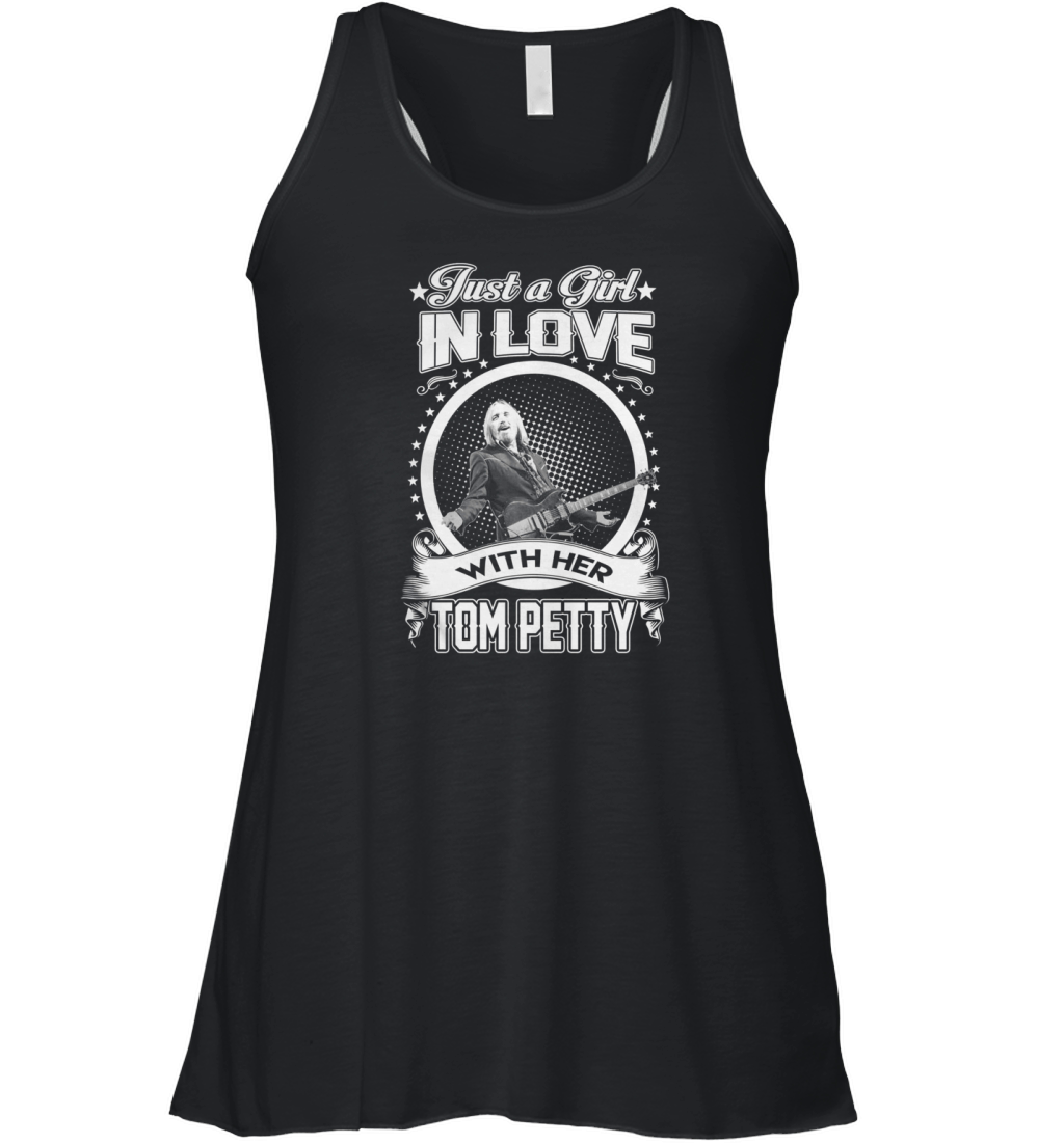 Just a Girl in love with her Tom Petty Women's Flowy Tank Top